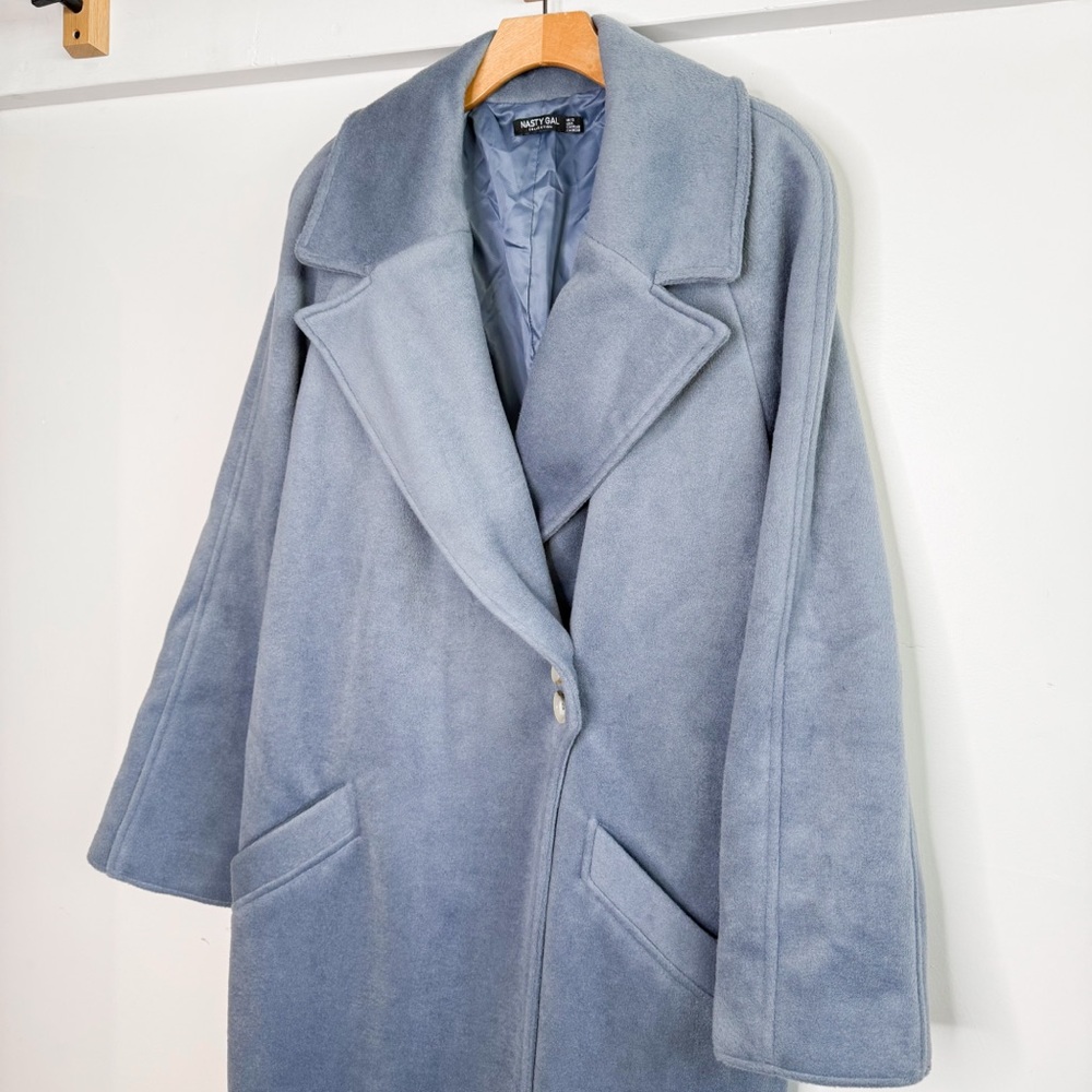 Nasty Gal Collection Wool Blend Oversized Duster Coat - Picture 6 of 11